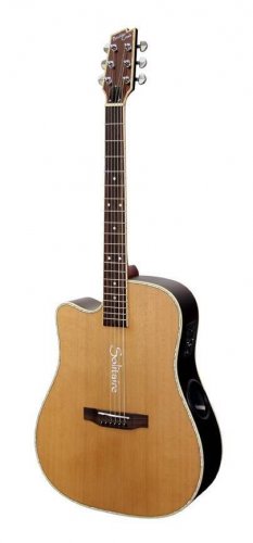 Boulder Creek Solitaire Lefty Cedar Top  Acoustic /Electric Guitar ECR4NS-L