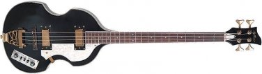 Jay Turser JTB-2B-BK Violin Shaped 4 String Bass Black