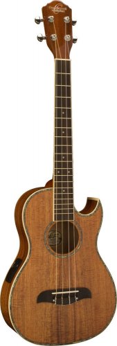 Oscar Schmidt OU55CE Cutaway Acoustic/Electric Baritone Ukulele Hawaiian Koa