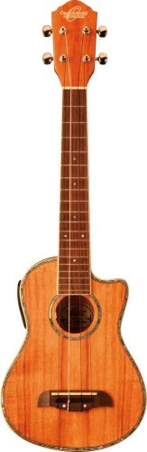 Oscar Schmidt OU5LCE Cutaway Acoustic/Electric Concert Ukulele Hawaiian Koa