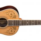 Washburn Parlor Guitar with Gold Leaf WP5234SK Solid Cedar Top