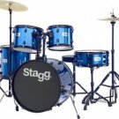 Stagg Tim122B 5-piece,  22" standard drum set w/ hardware & cymbals