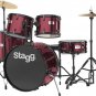 Stagg Tim122B 5-piece,  22" standard drum set w/ hardware & cymbals