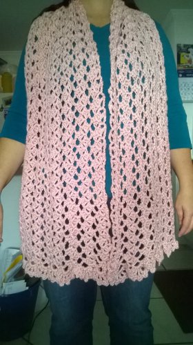soft pink shawl