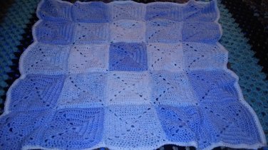 Baby boy block blanket