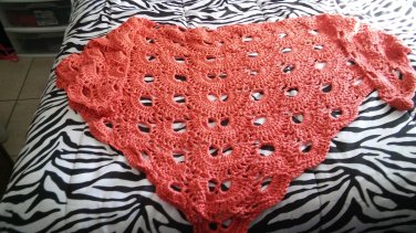 coral colored shawl