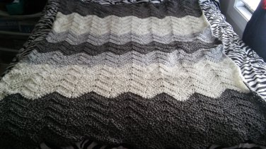 gray wave blanket