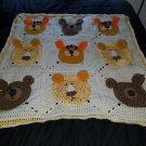 Lion, tiger, and bear kids blanket
