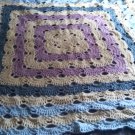 blue and purple soft blanket
