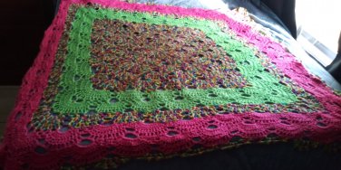 bright colored soft lap blanket