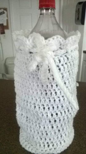 Bottle gift bag white small