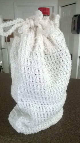 Large white bottle gift bag