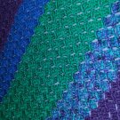 soft blue/green/purple throw