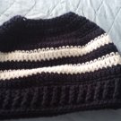 ponytail hat large sized blue and white