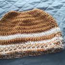 ponytail hat tan and white larger size