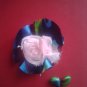 Handmade Fabric Flower Hair Clip w/ earrings