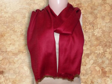Maroon Colour Pure Wool Pashmina - soft, beautiful, light weight wrap, stole, warm, handmade. Active