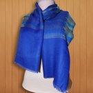 Elegant Multi Color Pashmina Stole - Ekat weave, pure wool, warm, light weight