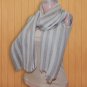 Pure Wool Stripes Stole with Jacquard print, light weight, stole, warm, shawl