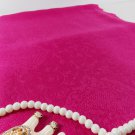 Paisley Patterned Pure wool with Jacquard print, Hot pink, light weight, stole, warm, shawl,