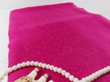 Paisley Patterned Pure wool with Jacquard print, Hot pink, light weight, stole, warm, shawl,