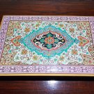 Jewellery box , papier mache, white color, floral print, gift box, accessories