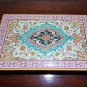 Jewellery box , papier mache, white color, floral print, gift box, accessories