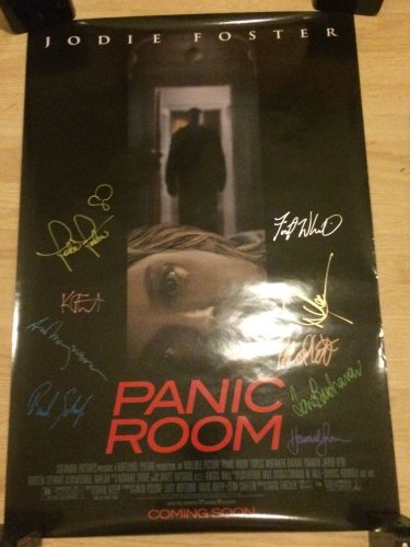Panic Room 9x Cast Signed Original Movie Film Poster Jodie