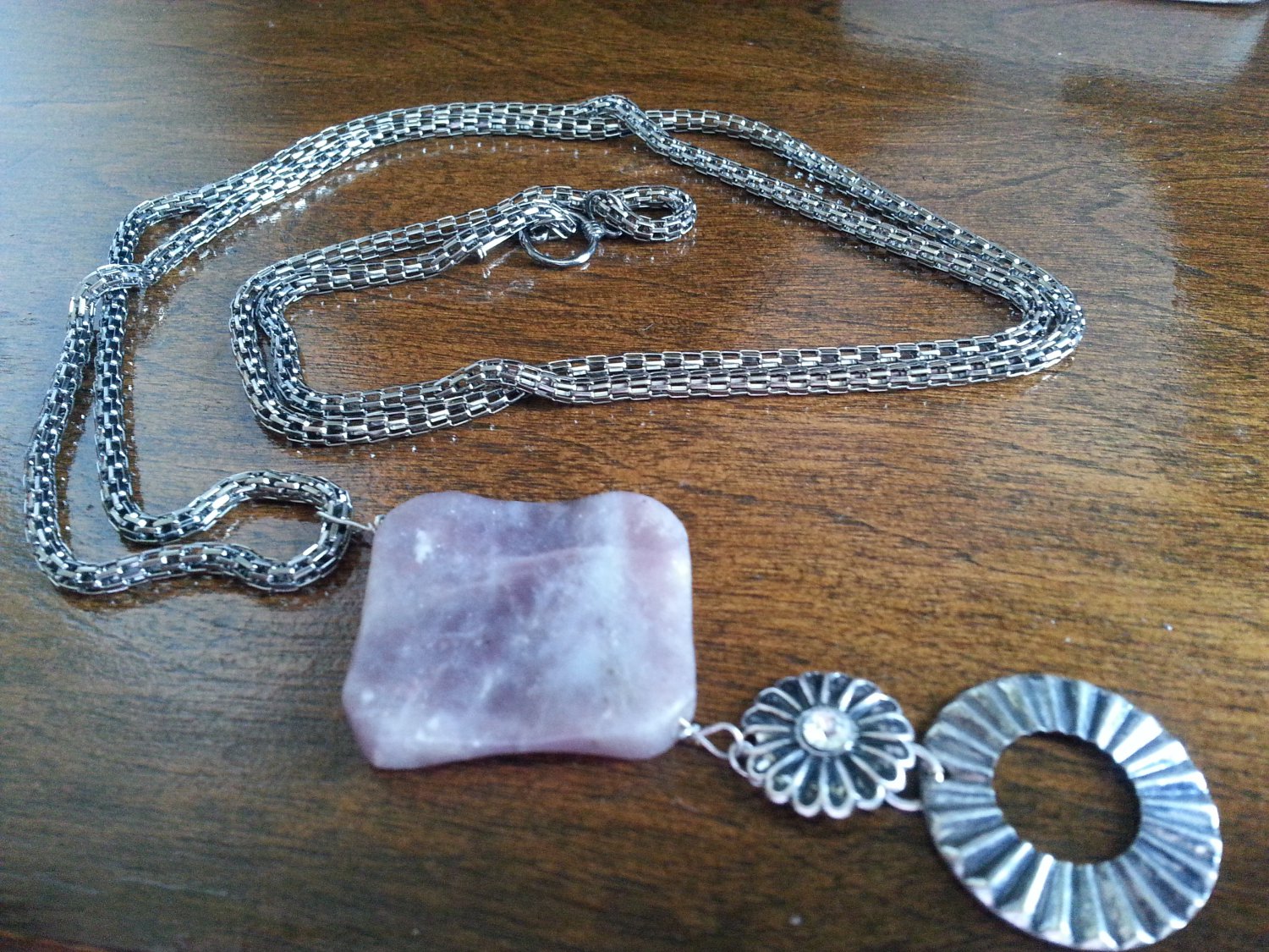Amethyst chain necklace