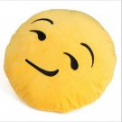 Smriking Face Emoji Cushion Pillow - Suggestive Smile Sexual Flirting Smug