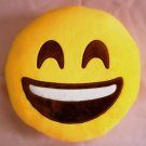 Smiley Happy Face With Open Mouth And Smiling Eyes Emoji Cushion Pillow
