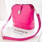 Candy Colored Side Sling Bucket Clamshell Bag - Barbie Pink