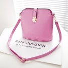 Candy Colored Side Sling Bucket Clamshell Bag - Peach Pink