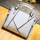 Contrast Stitching Side Sling Motorcycle Hand Bag - Pieces Pattern White