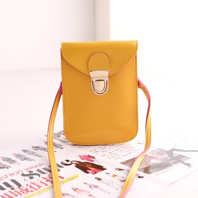 Single Side Sling Mini Envelope Purse Pouch Bag - Portrait Yellow