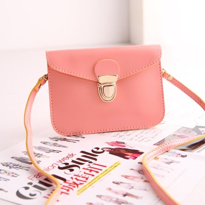Single Side Sling Mini Envelope Purse Pouch Bag - Landscape Light Pink