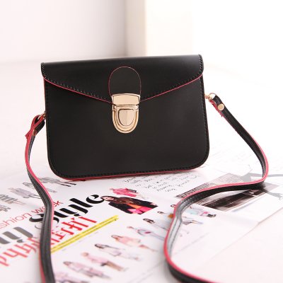 Single Side Sling Mini Envelope Purse Pouch Bag - Landscape Black