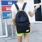 Double Strap School Travel Style Casual Canvas Backpack - Black Candy