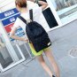 Double Strap School Travel Style Casual Canvas Backpack - Black Candy