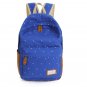 Double Strap School Travel Style Casual Canvas Backpack - Sapphire Blue Candy