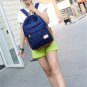 Double Strap School Travel Style Casual Canvas Backpack - Sapphire Blue Candy