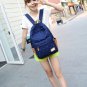 Double Strap School Travel Style Casual Canvas Backpack - Sapphire Blue Candy