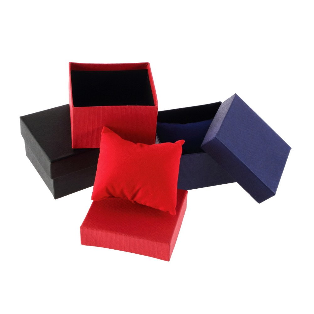 Red Color Jewelry Watch Box Fashion 1pcs Elegant Pure Color Paper Present Gift Box Case