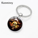 Ark Survival Fear Evolved 2 Key Chain Glass Dome Logo Men Women Keyrings Gift Keychain Game