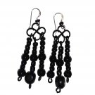 Black Chandelier Dangle Earrings