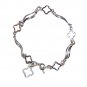 Flower/Cross Bracelet in Sterling Silver