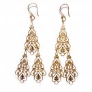 Gold Filigree Chandelier Earrings