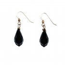Midnight Black Onyx Earrings set in 14k gold