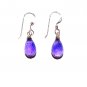 Violet Purple Amethyst Briolette Earrings in Sterling Silver