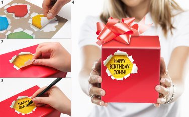 Peleg Design GREETING STICKERS 16 Writable Stickers Home Kitchen Gifts Office free ship